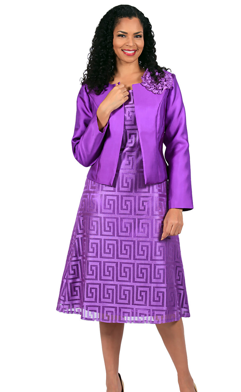 Diana Couture Church Dress 8619-Purple