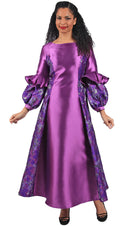 Diana Couture Church Dress 8664-Purple - Church Suits For Less