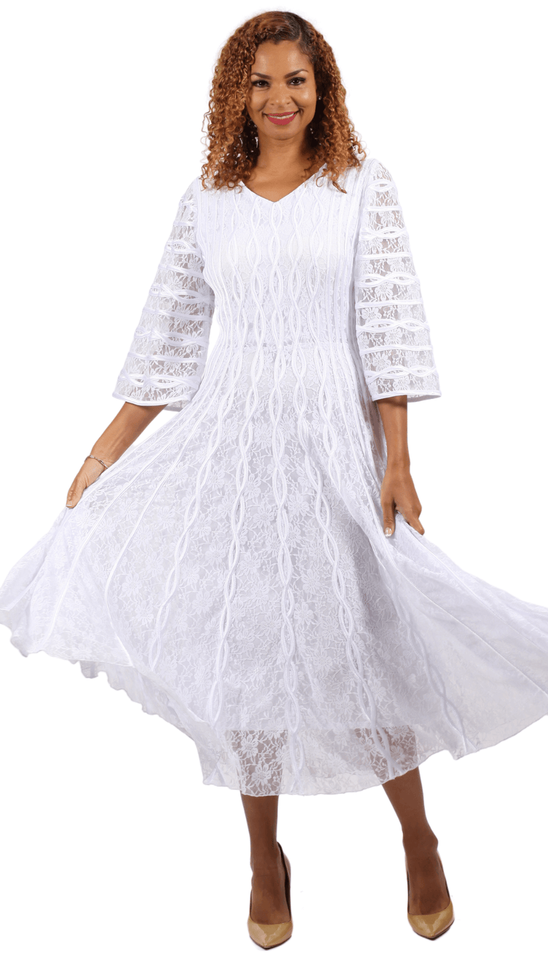 plus size white church dresses Diana Couture Church Dress 9068
