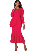 Divine Casual Sirt Set 2052-Magenta