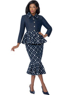 Devine Sport Denim Skirt Suit 800342-Navy