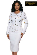 Donna Vinci Knit Suit 13459-Pure White