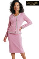 Donna Vinci Knit Suit 13462-Pink