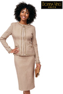 Donna Vinci Knit Suit 13463-Beige