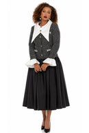 Donna Vinci Dress 12299 Black/White Special Occasion Dress