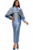 Donna Vinci Women's Church Dress 12300 Ice Blue