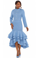 Donna Vinci Dusk Blue Women Church Dress