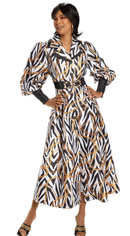 Donna Vinci Church Dress 5805C-Black/Multi