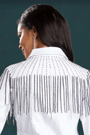 Donna Vinci Denim Jacket 8457JC-White - Church Suits For Less
