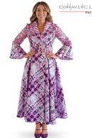 Donna Vinci Church Dress 12210C-Rose/Purple