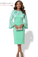 Donna Vinci Dress 12261-Mint/White