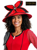 Donna Vinci Knit Suit 13461-Red/Black