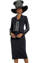 Donna Vinci Knit Skirt Suit  13447