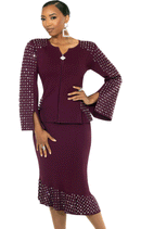 Donna Vinci Knit Skirt Suit  13454