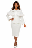 Donna Vinci Sirt Suit 12306-Off-White