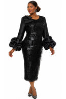 Donna Vinci Skirt Suit 12276-Black