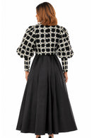 Donna Vinci Dress 12281 - Elegant Black Full-Length Dress with Cropped Jacket