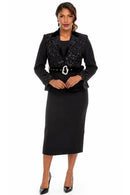 Donna Vinci Skirt Suit 12284 Black Size 8-22