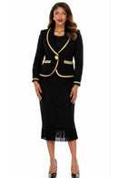 Donna Vinci Black Skirt Suit 12287