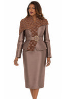 Donna Vinci Skirt Suit 12288 - Almond, Sizes 6-20