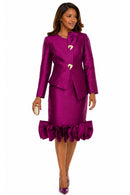 Donna Vinci Skirt Suit 12292 Magenta