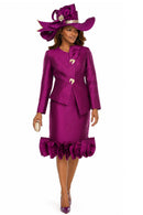 Donna Vinci Skirt Suit 12292 Magenta