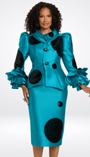 Donna Vinci Church Suit 12205-Dynasty Green