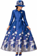 Dorinda Clark Cole Church Dress 310241-Royal/Silver