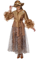 Dorinda Clark Cole Church Suit 310483-Brown/Animal