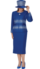 Dorinda Clark Cole Church Suit 310032C-Royal Blue