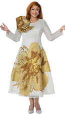 Dorinda Clark Cole Church Dress 310171-Gold/White