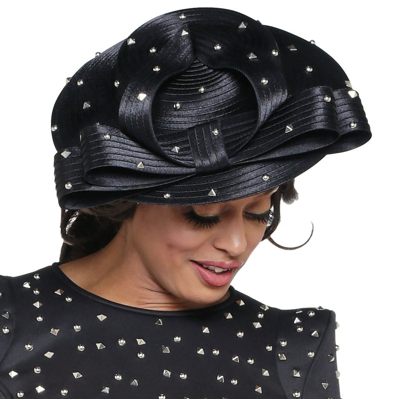 Dorinda Clark Cole Hat 3921-Black - Church Suits For Less