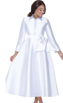 Church Dress By Nubiano 100311-White - Church Suits For Less