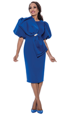 Church Dress By Nubiano 12351 - Royal - Church Suits For Less