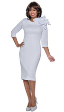 Dress By Nubiano 1441-White - Church Suits For Less