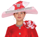 Champagne Italy Church Hat 6061-Red/Pink