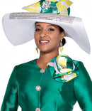 Champagne Italy Church Hat 6061-Green/Yellow