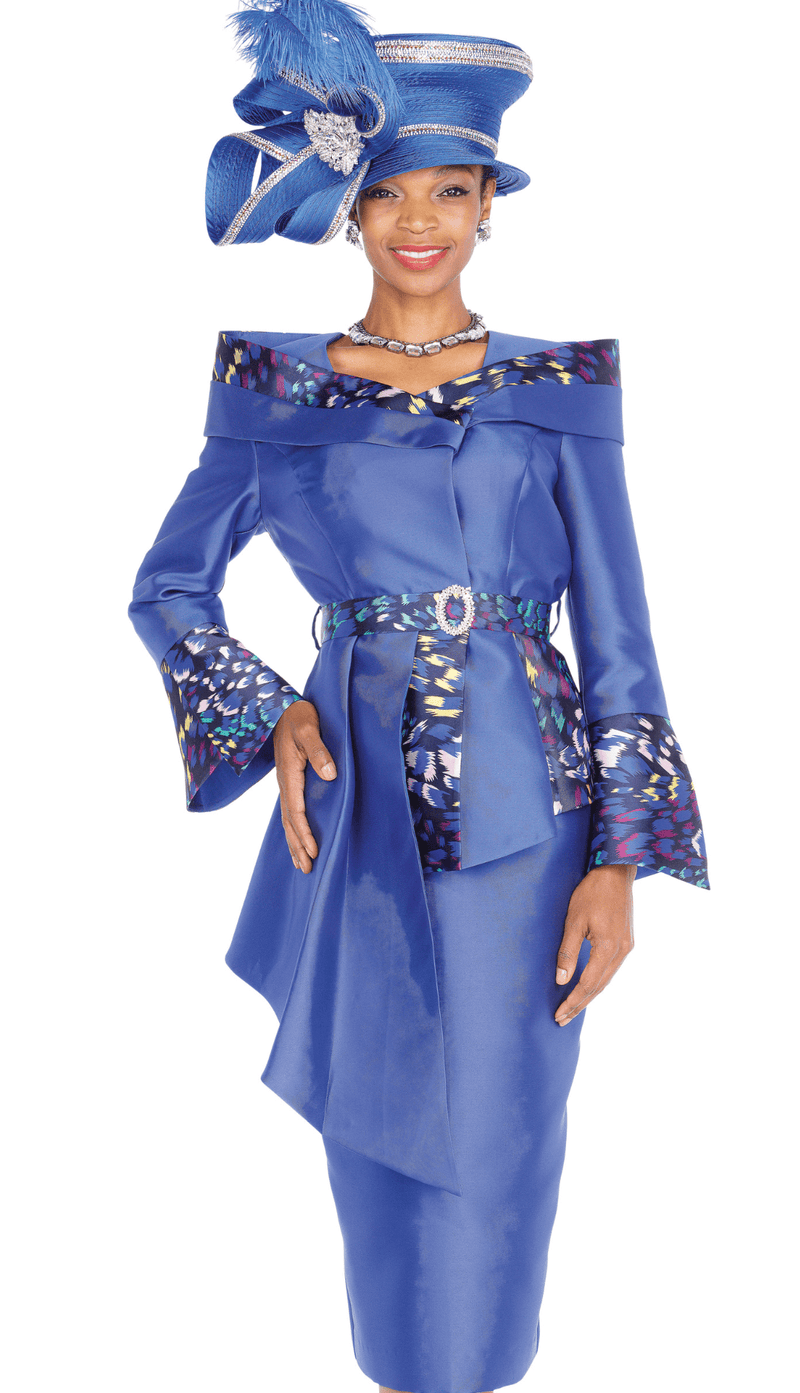 Elite Champagne Church Suit 6168-Royal Blue Elite Champagne Church Suit 6168-Royal Blue
