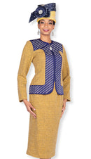 Elite Champagne Church Suit 5984 - Church Suits For Less