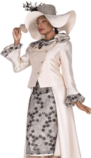 Elite Champagne Church Suit 6155-Champagne/Black