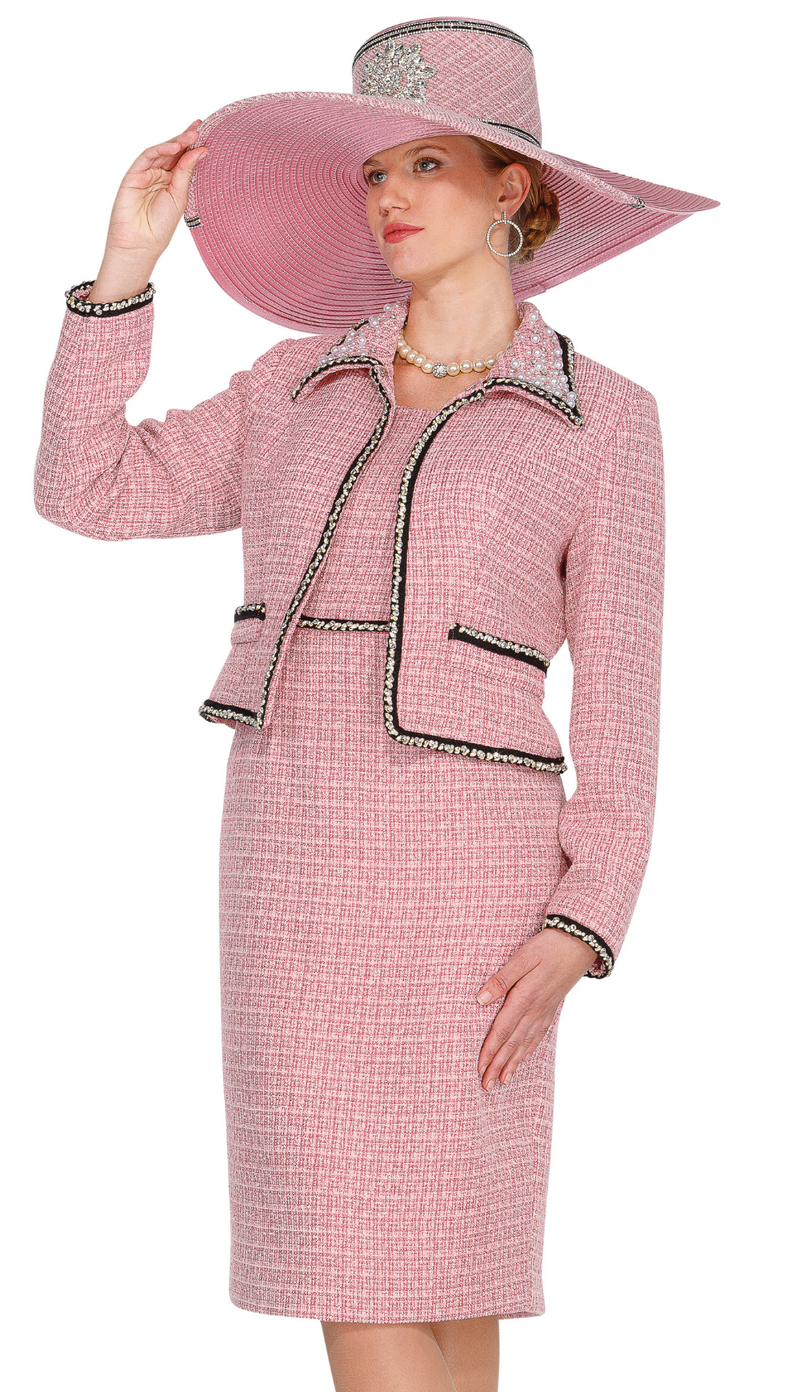 Elite Champagne Church Dress 6163-Pink