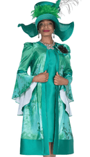 Elite Champagne Dress Suit 6166-Green