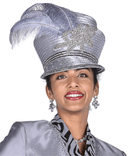 Elite Champagne Women Church Hat 6156-Silver