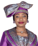 Champagne Italy Church Hat 6160-Purple