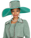Elite Champagne Women Church Hat 6163-Olive