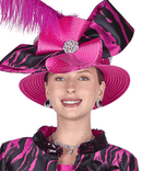 Elite Champagne Women Church Hat 6170-Fuchsia