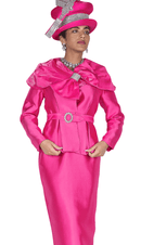 Elite Champagne Church Suit 6067-Fuchsia