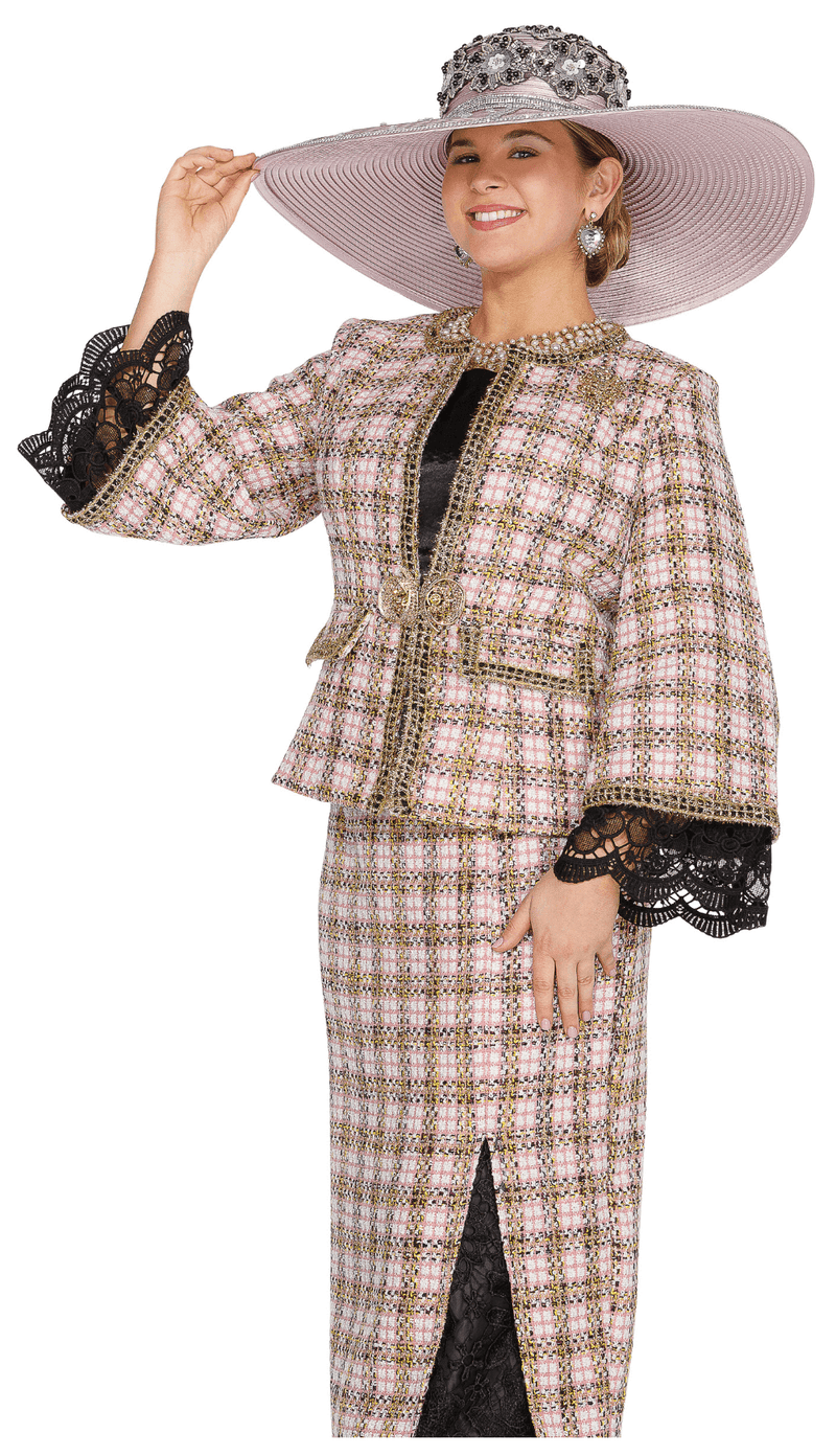 Elite Champagne Church Suit 6165-Pink