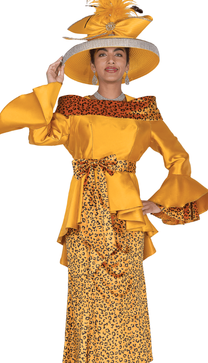 Elite Champagne Church Suit 6167-Gold