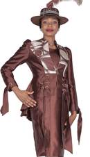 Elite Champagne Church Suit 6171-Brown
